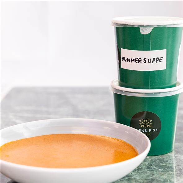 Hummersuppe med fløde og cognac 500 ml. (frost)